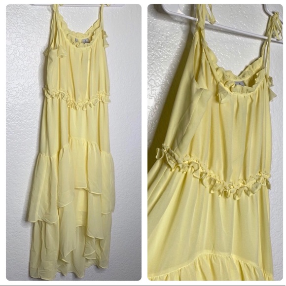 Yellow Layered Evie Dress - Picture 1 of 8